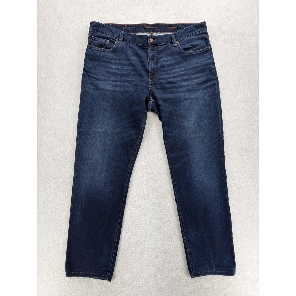 Alberto Pipe Cosy Jeans Mens 40x32 Dark Blue Regular Slim Fit Stretch Denim Knit